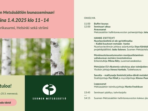 Metsäsäätiön seminaari 1.4.2025
